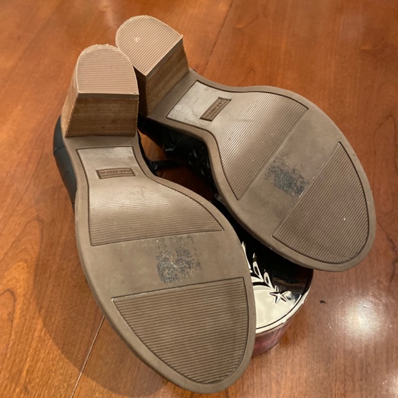 Toms Black Leather Peep-Toe Booties - Picture 4 of 4